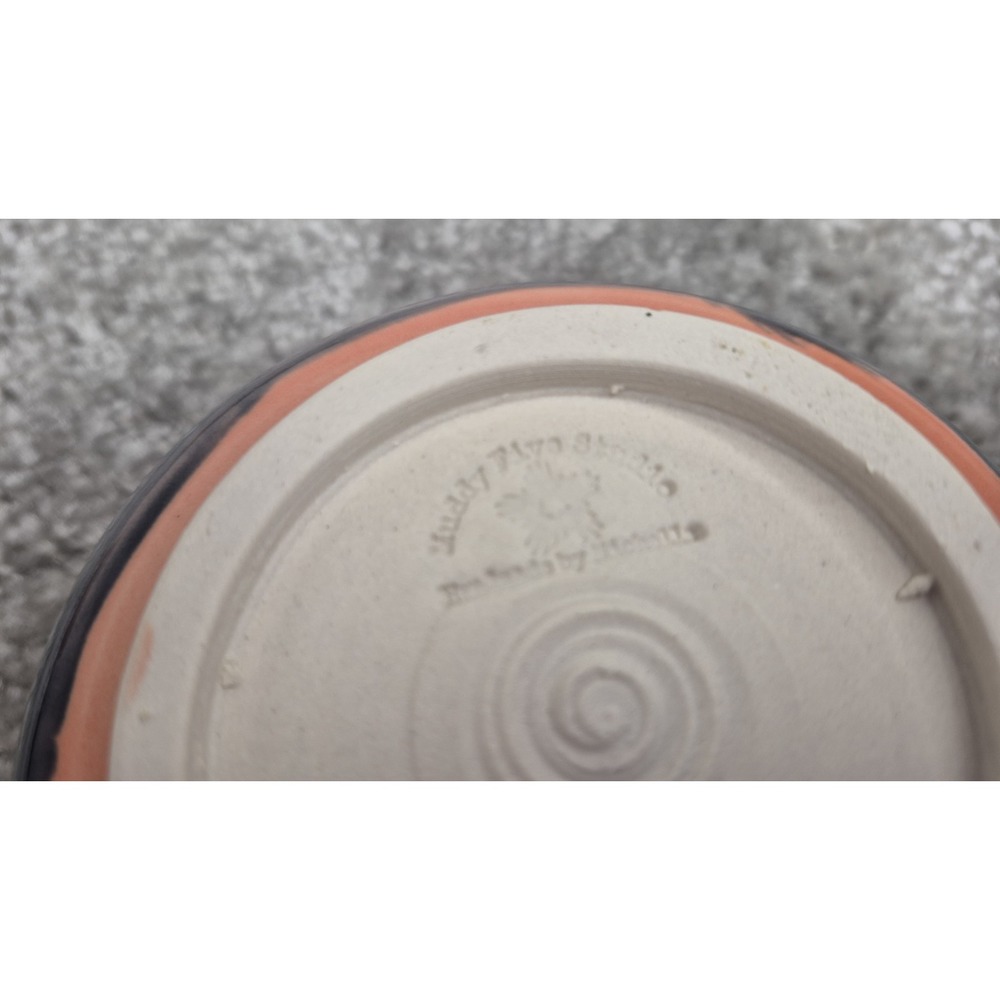 Muddy Five Studio Art Pottery Bowl Stoneware orange black Glazed Handmade‎ - Picture 2 of 8